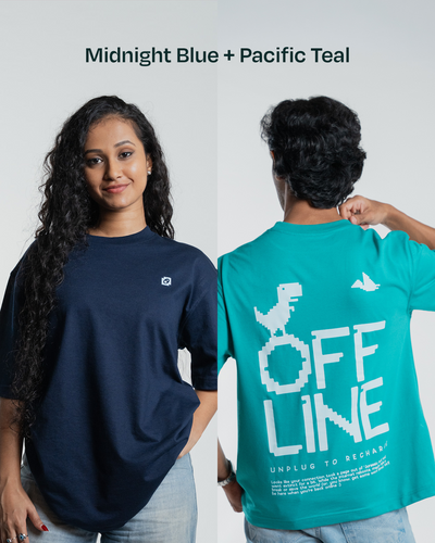 Midnight Blue + Pacific Teal