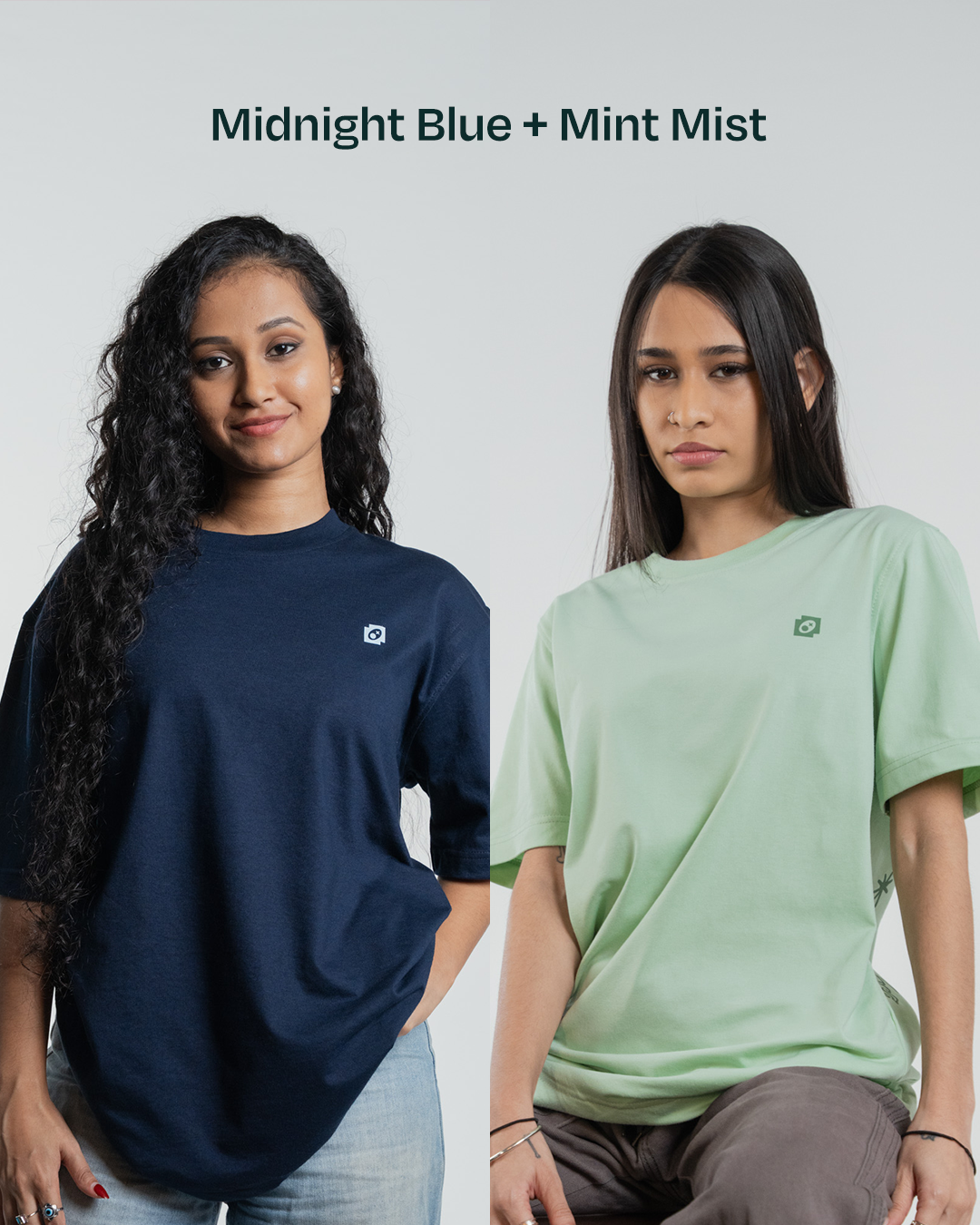 Mint Mist + Midnight Blue