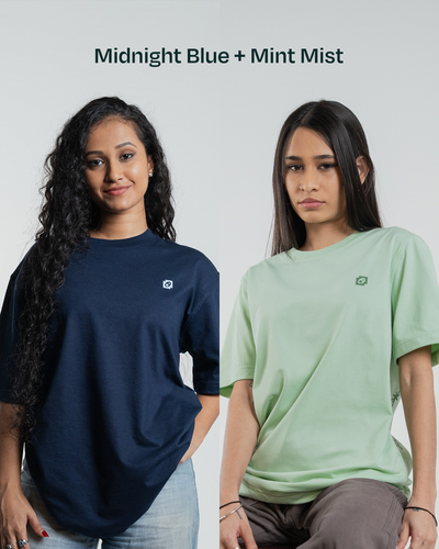 Mint Mist + Midnight Blue